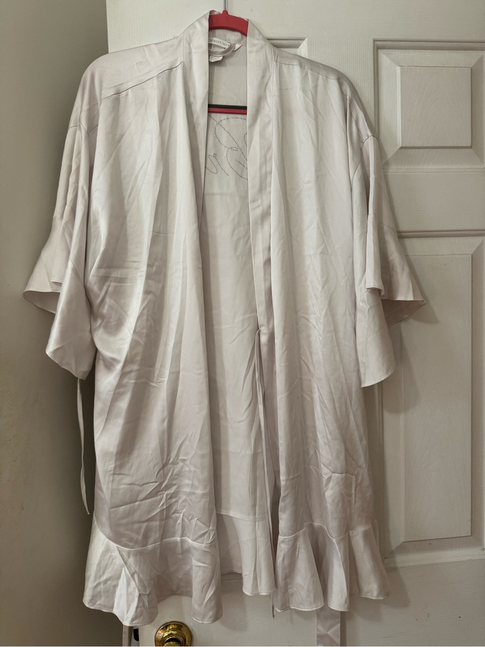 Victoria's Secret Cream Satin Kimono Robe